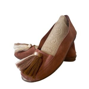 PIA MIA Dark Pink Tassel Espadrilles Loafers, Size 38 or 7.5